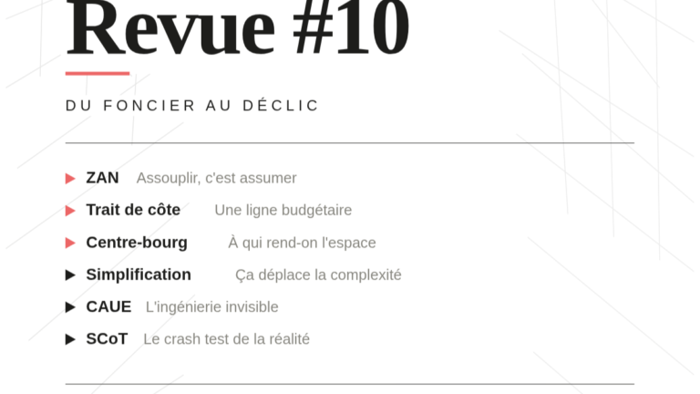Couverture du numéro 10 de la revue de presse foncière Du foncier au déclic, Pascale Marchal