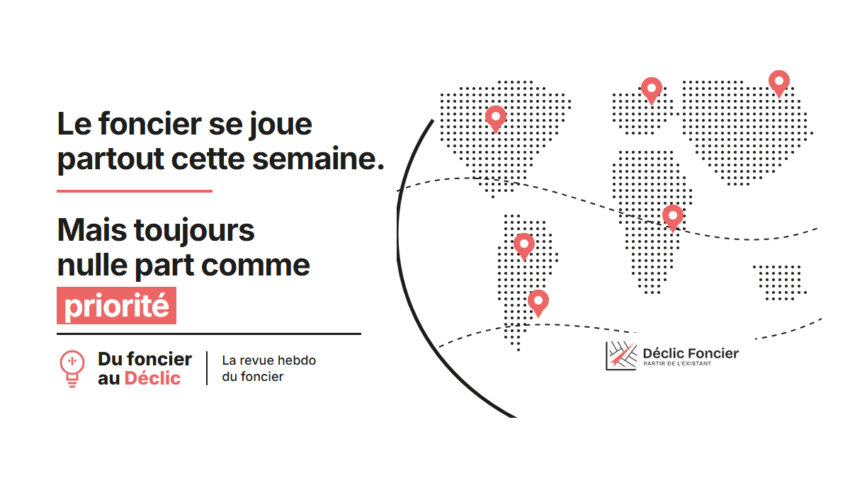 Couverture du numéro 22 de la revue de presse foncière Du foncier au déclic, Pascale Marchal