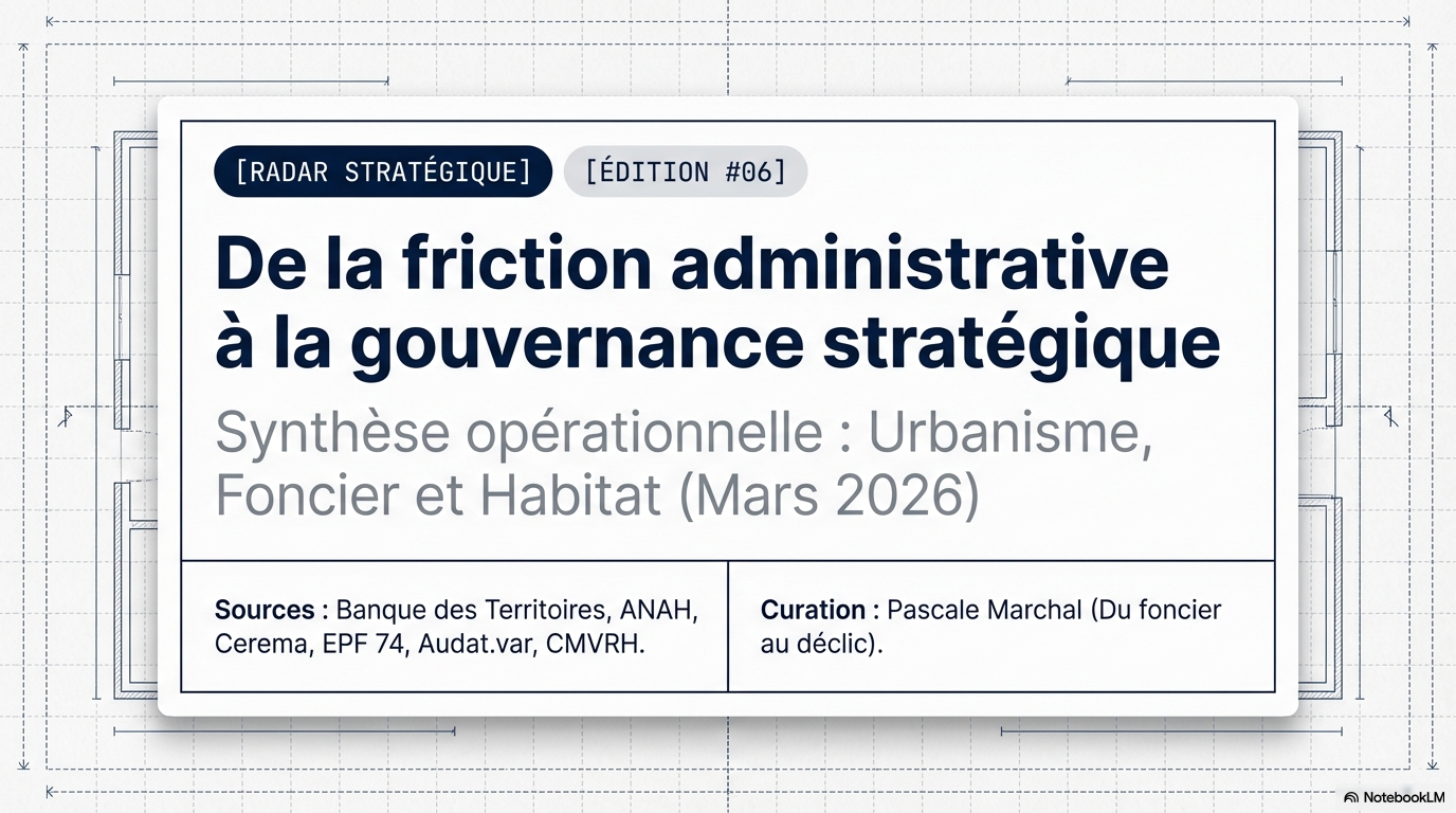 Couverture du numéro 6 de la revue de presse foncière Du foncier au déclic, Pascale Marchal