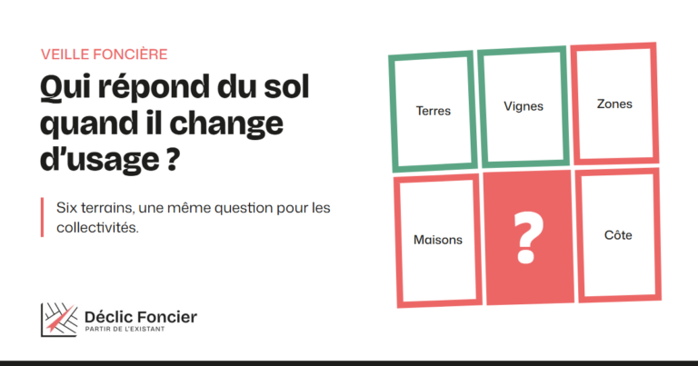 Six parcelles, terres, vignes, zones, maisons, côte et un point d’interrogation : qui répond du sol quand il change d’usage, Déclic Foncier